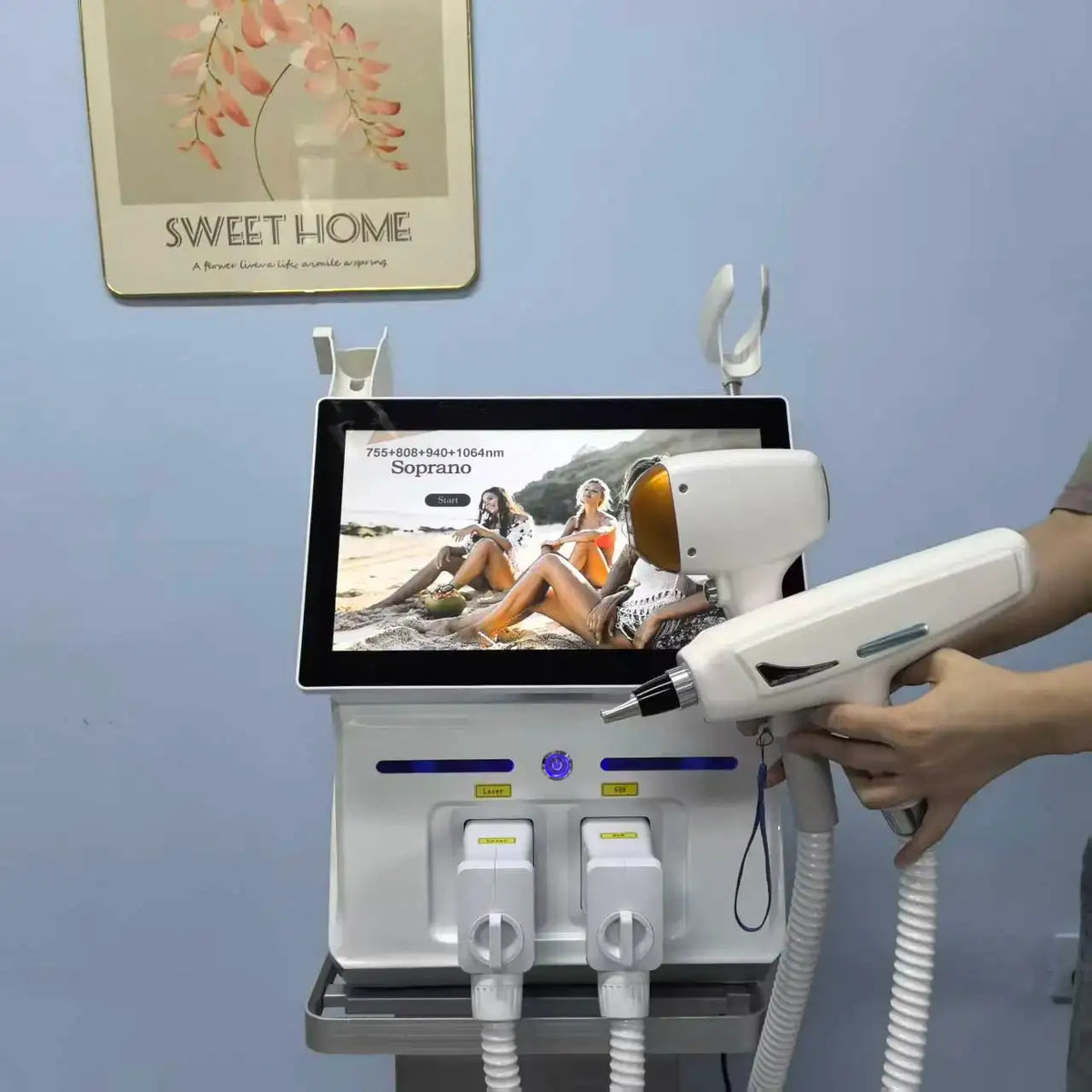 NEW Professional FAC 2 IN 1 6 Waves 808NM Diode Laser 5000w Hair Removal Machine Pico Qswitch ND YAG Tattoo Removal Machine