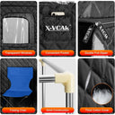 Sauna Box Portable Steam Sauna Tent with 3L Steamer 9 Levels