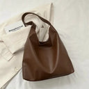 Vintage PU Leather Boston Handbag Women Crossbody Tote Chic Large