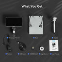 TOMLOV 7" Electronic Solding Microscope 1200X Zoom Digital Microscope DM9 12MP HD Coin Microscope Camere Phone Repair Magnifier Tool