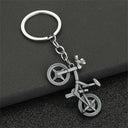 Motorcycle Keychain with Rotating Wheels for Gifts