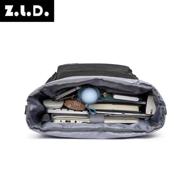 Men's 15.6 Inch Laptop Backpack Roll Top Waterproof School Bag Leisure Outdoor Travel Bag Stylish Commuting bag