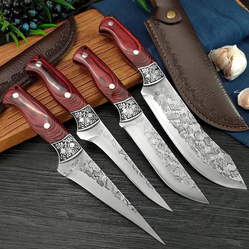 Professional Stainless Steel Boning Knife Rosewood Handle
