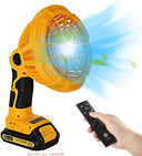 Remote-Controlled Portable Jobsite Fan with LED Light