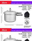Pressure Cooker Compact Outdoor with Folding Handle 2.2L