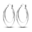 Silver Plated Hoop Earring Pendientes