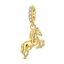 Charm Silver Animal Pendant Beaded