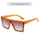 Unisex Vintage Flat Top Sunglasses with UV400 Protection