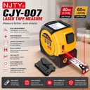 CJY007 Laser Distance Meter 40m 60m 3 in 1 Laser Tape Measure Cross Line Laser Area Volume Pythagorean Continuous Measuring Tool