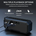 Portable Bluetooth Speaker Wireless Flash Light Speaker TWS Bass Stereo IPX7 Waterproof Loudspeaker FM Radio 12H Playtime Subwoofer Outdoor Boombox for Pool Beach Party Camping Travel Phone