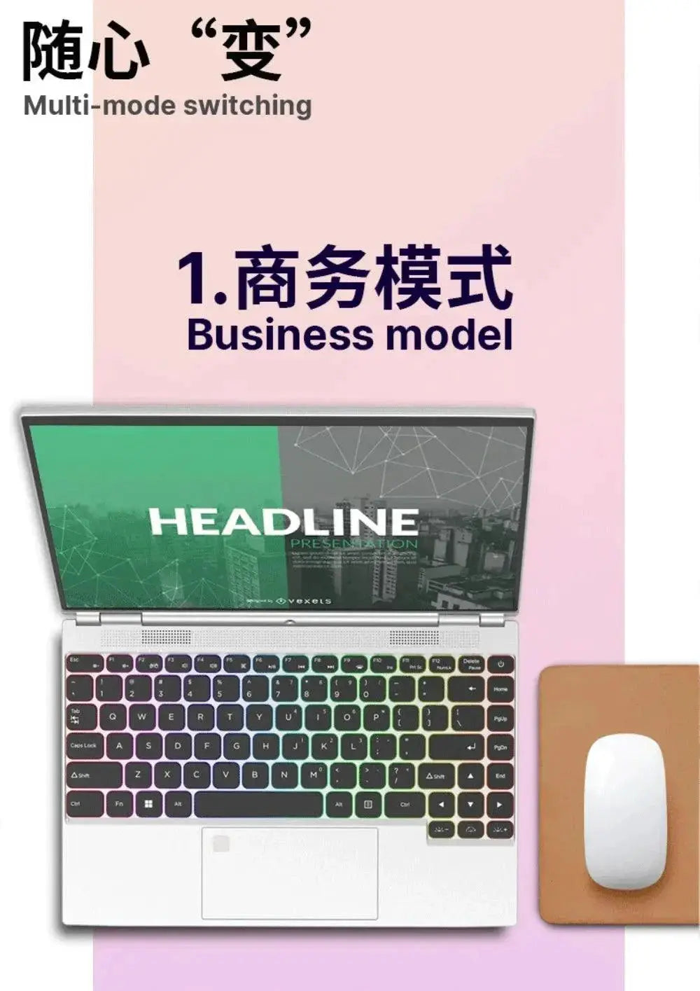 14 Inch 2 In 1 IPS Touchscreen Laptop Intel N95 16GB RAM