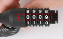 Portable 4-Digit Steel Cable Lock for Bicycle Security