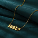 Custom Hollow Style Hebrew Name Necklace Women Jewelry