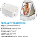 Rechargeable LED Makeup Mirror Portable Travel Case Light