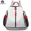 Fashion Backpack Female Soft Leather Rucksack Large Capacity