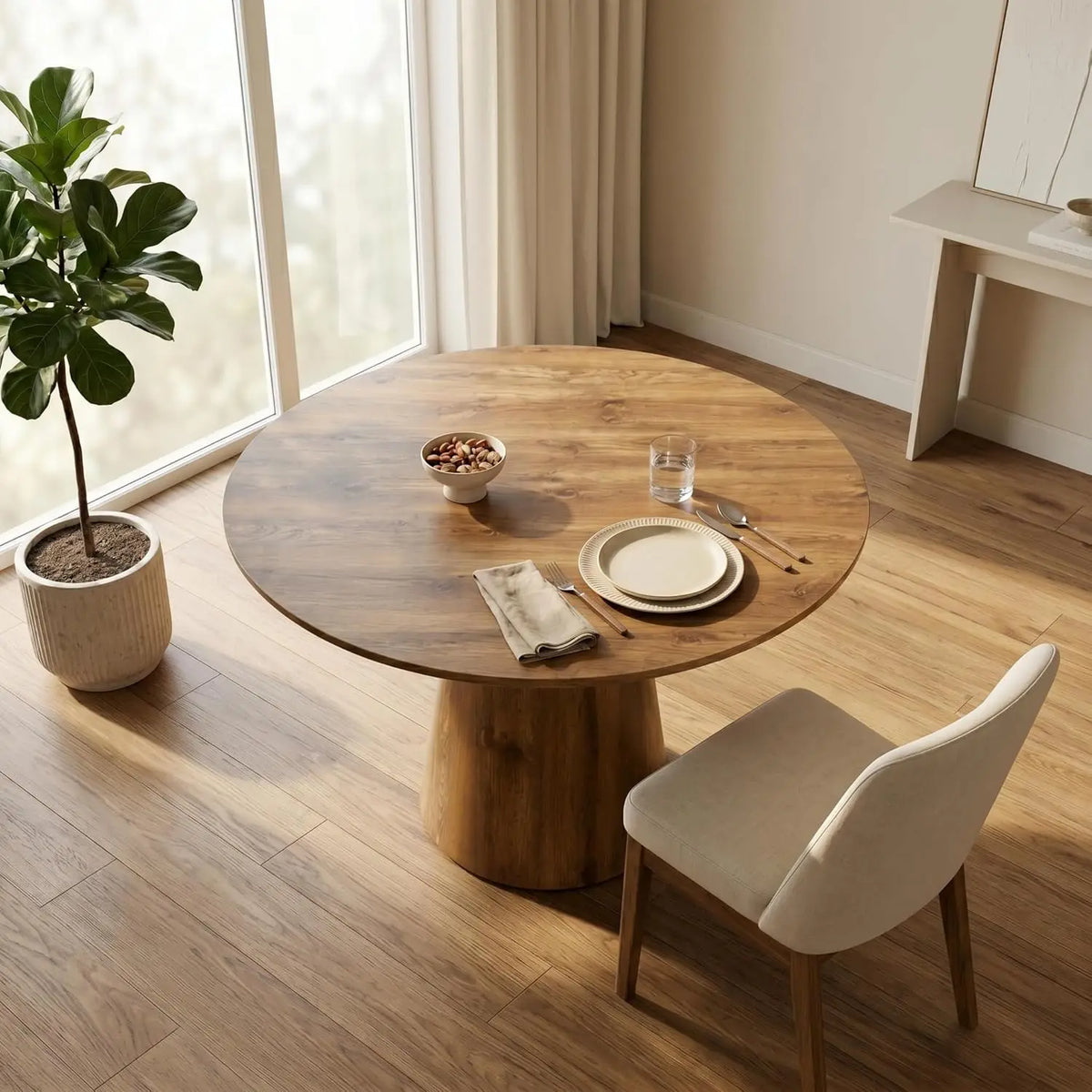 Wooden Round Dining Table