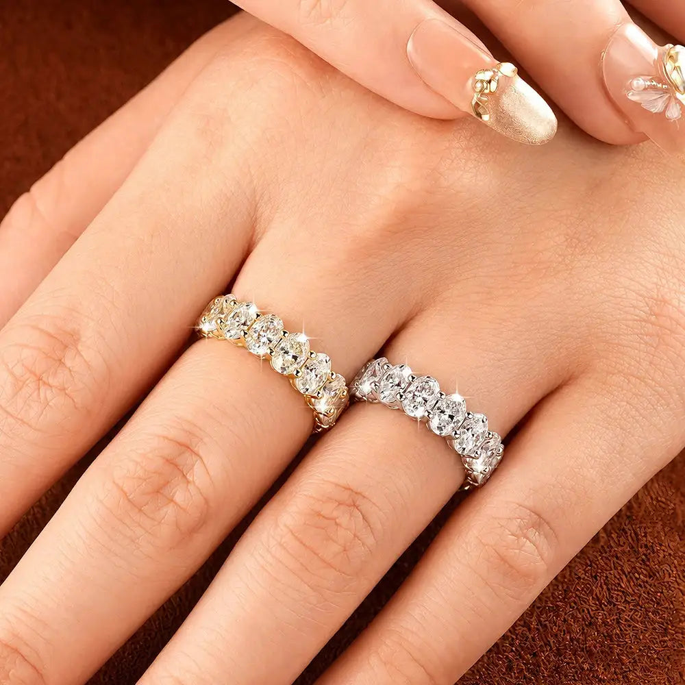 Oval Moissanite Eternity Ring — product image 8