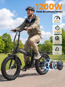 ESKUTE 1200W Foldable Fat Tire E Bike
