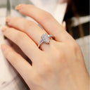 Sterling Silver Silver Moissanite Engagement Ring