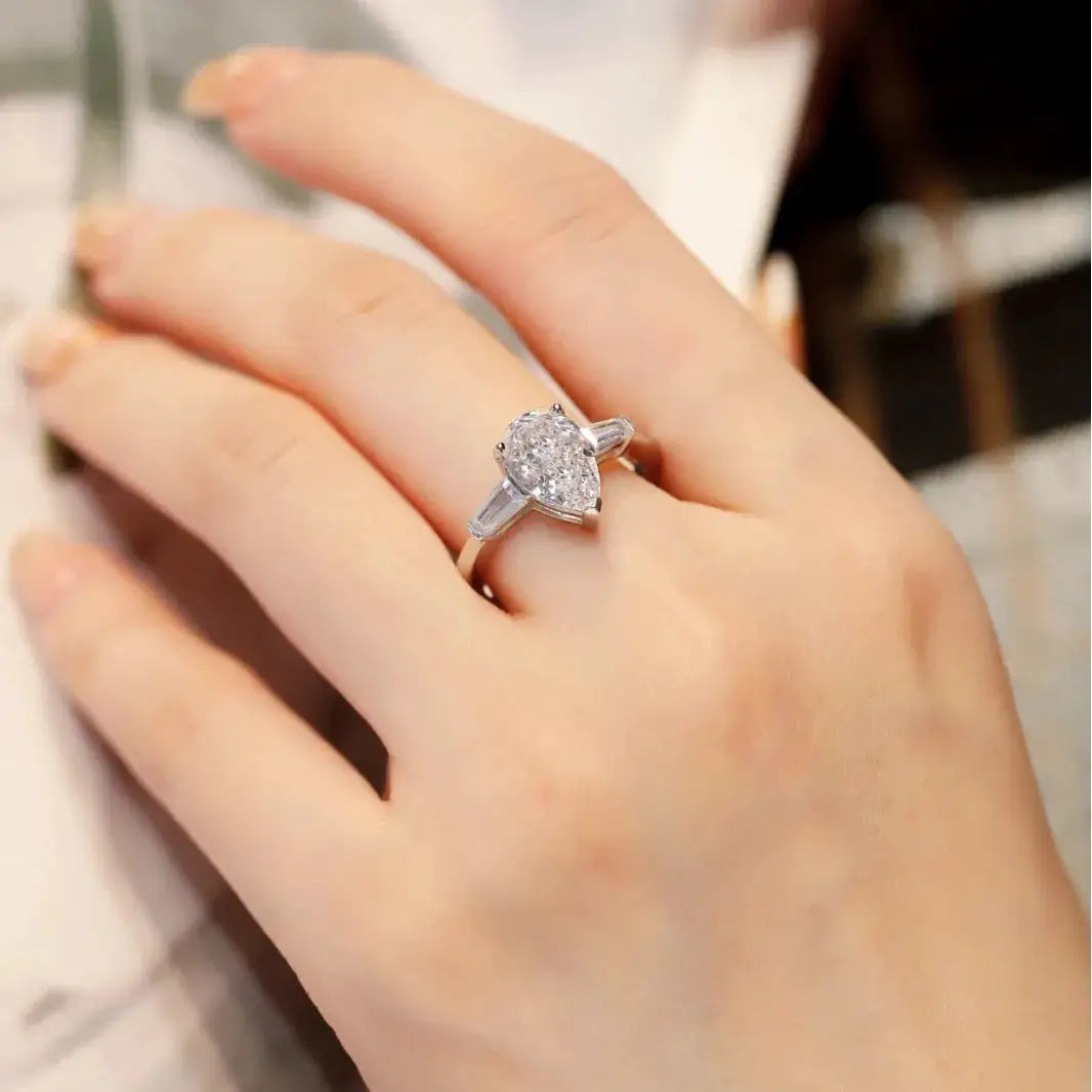 Sterling Silver Silver Moissanite Engagement Ring — product image 2