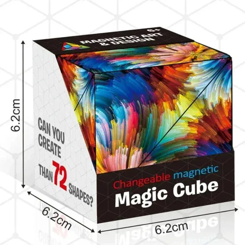 Geometric Magnetic Magic Cube Fidget Toy Stress Relief