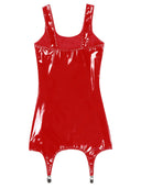Bold Wetlook Tank Dress for Clubgoers