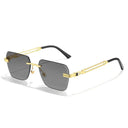 Stylish Rimless Pilot Sunglasses with UV400 Protection