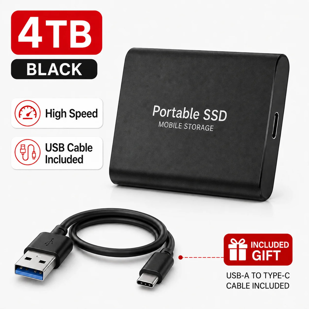 USB-C USB External SSD