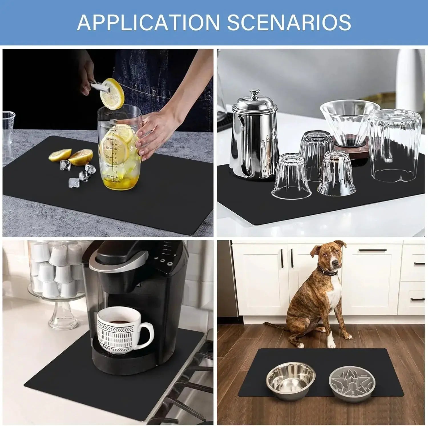VIKAMA Diatomite Coffee Mat Doormat Washable Non Slip