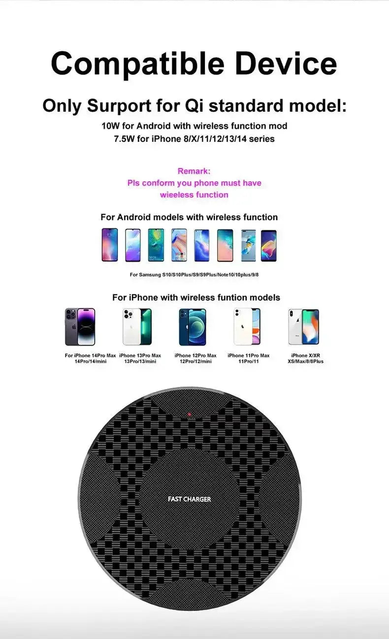 iPhone and Samsung Fast Wireless Pad — product view 15