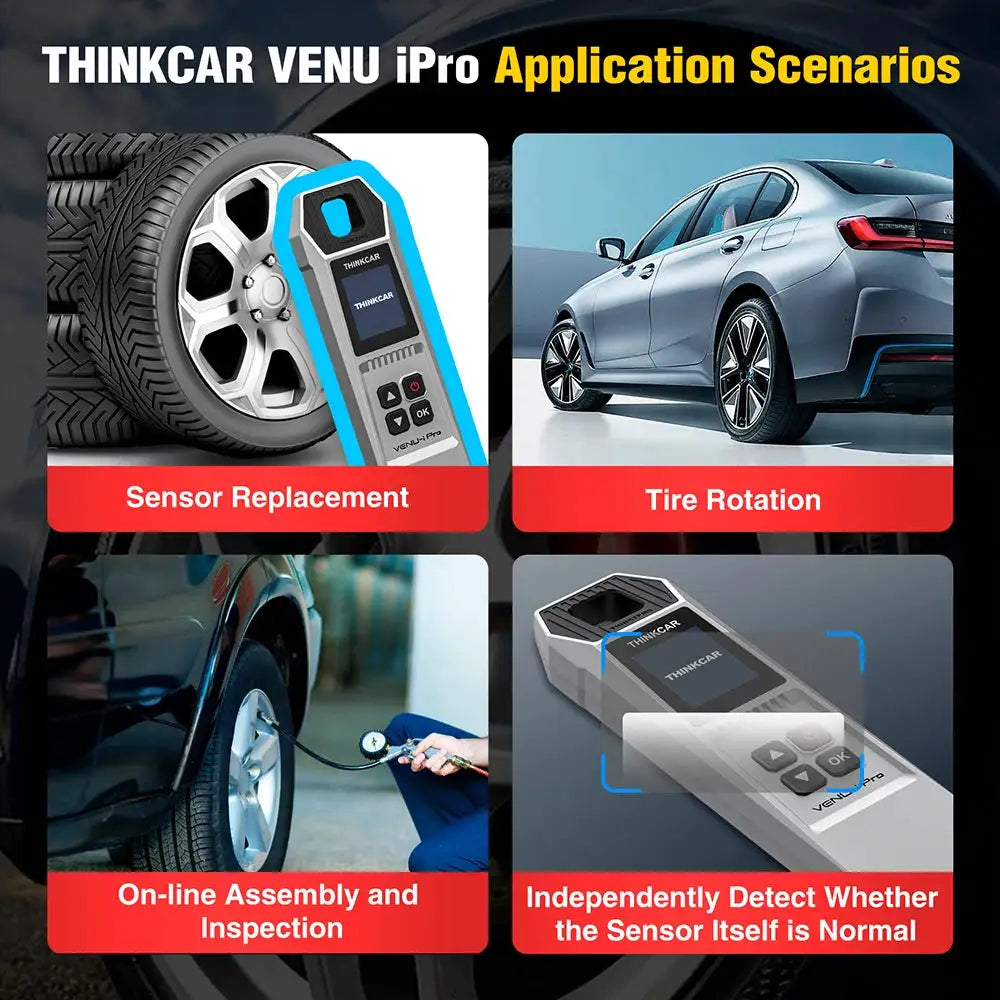 THINKCAR VENU-i Pro TPMS Car Tire Pressure Diagnosis Tools 315MHz/433MHz Sensor Activate Programming Relearn for ThinkDiag K10