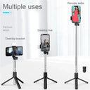 Selfie Stick Tripod - Bluetooth Remote With Led