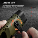 Solar Hand Crank Torch for Campers