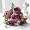 Rose Pink Silk Peony Wedding Bouquet - Artificial Decoration