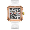 Gold Mens Skeleton Automatic Watch