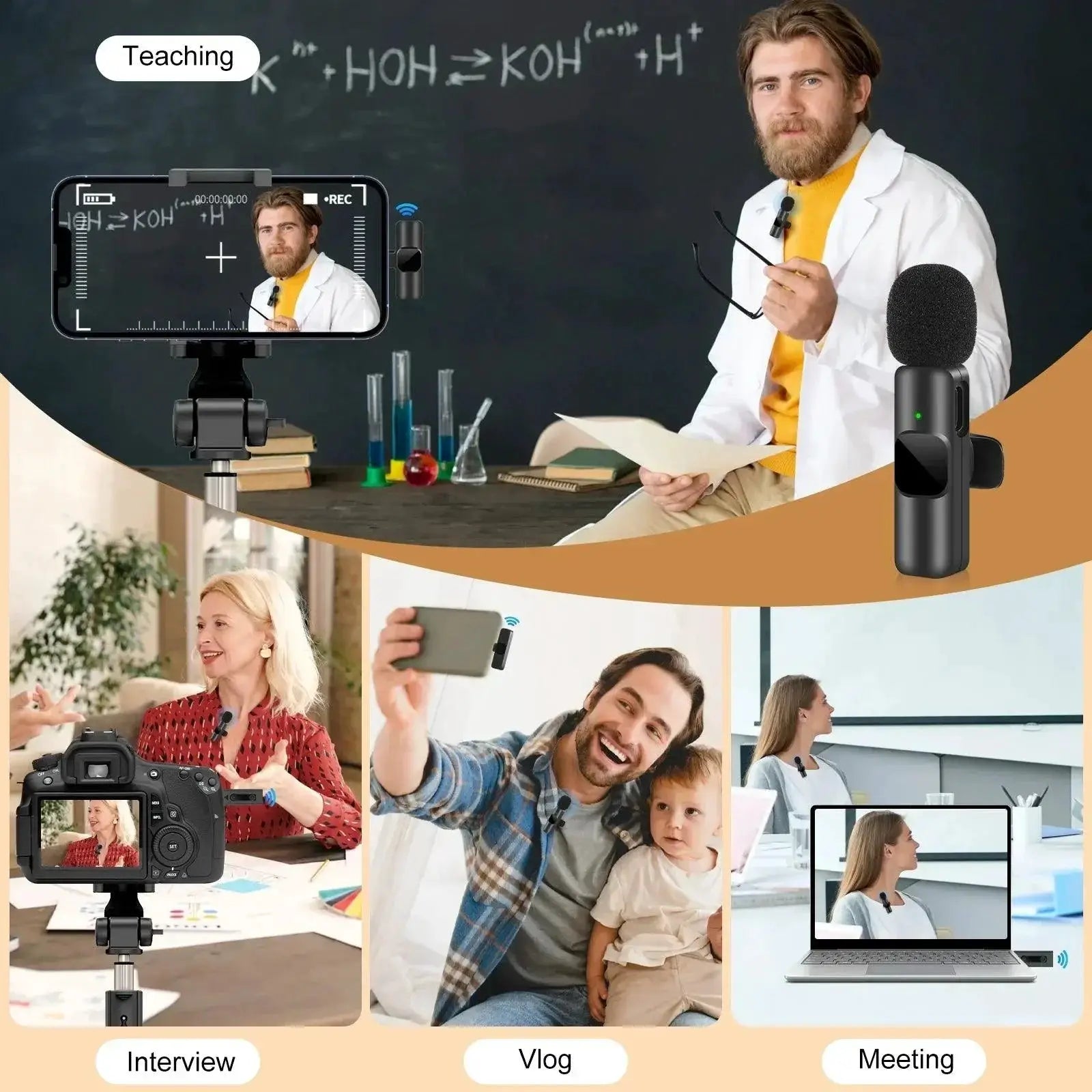 Wireless Lavalier Microphone for Clear Audio in Broadcasts