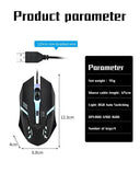 Ergonomic Gaming Mouse - USB Backlit Wired 1600 dpi