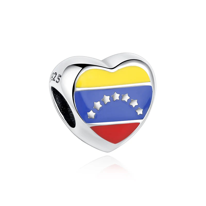 Sterling Silver Charm Flag Venezuela