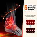 Wireless LED Ankle Massager Rechargeable Heated Brace with 5 Heat Settings & 3 Vibrations for Joint Relief And Relaxation