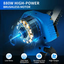 Cordless Handheld Chainsaw Electric with Batteries Chains
