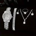 Ladies Alloy Watch - Elegant Quartz Crystal Band