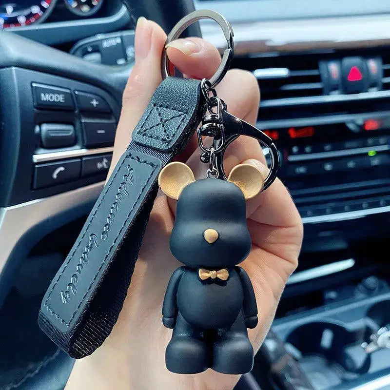 Sparkling Crystal Bow Tie Bear Keychain — product view 12
