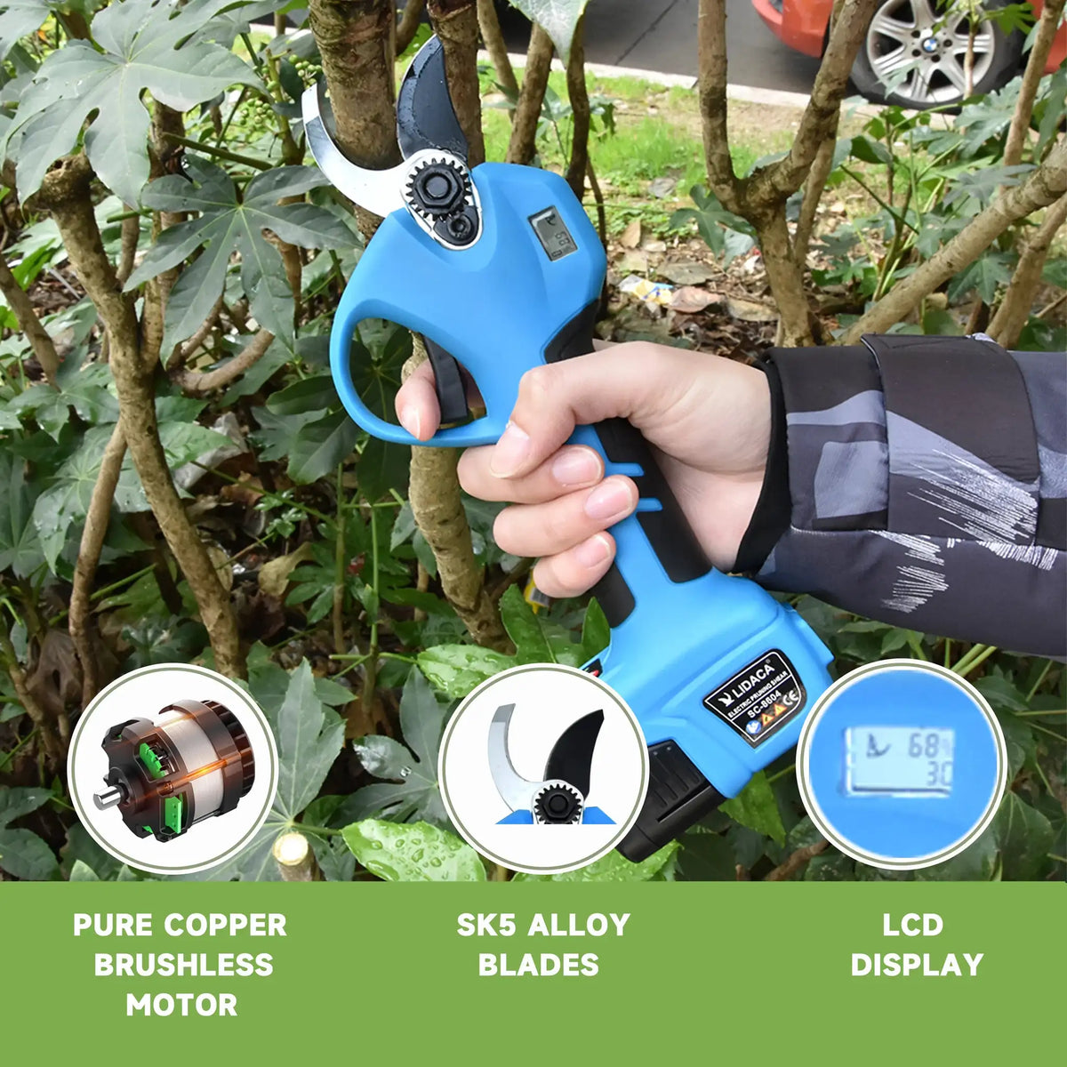OLOEY SC8604 Cordless Electric Pruning Shears 28mm Capacity - product image 4