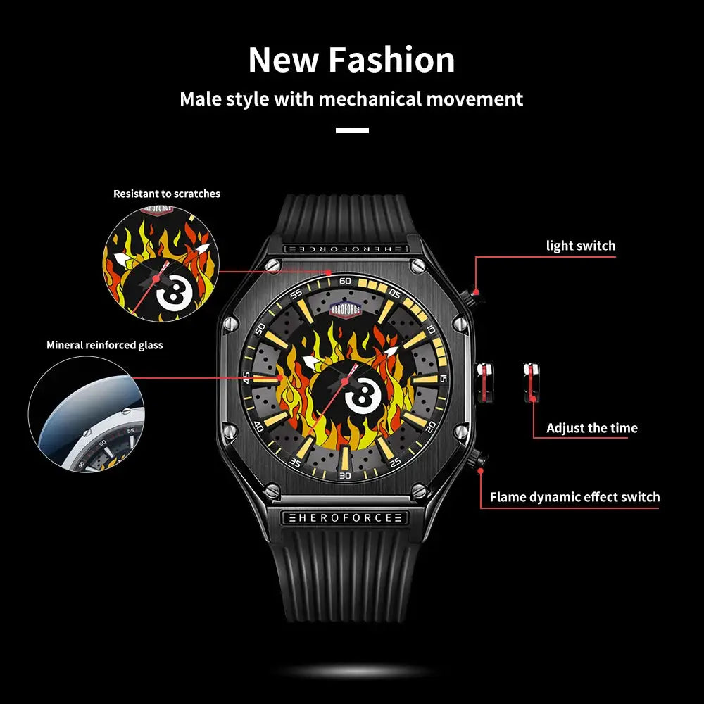 Dual Display Men Led Silicone Watch — product image 3