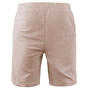 New Men's Cotton Linen Shorts Pants Summer Breathable Trousers