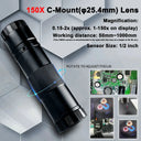 4K Electronic Digital Microscope for PCB Soldering/Phone Repair, HDMI USB IMX678 Chip Industrial Camera with Software/150X Lens