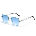 Stylish Rimless Pilot Sunglasses with UV400 Protection