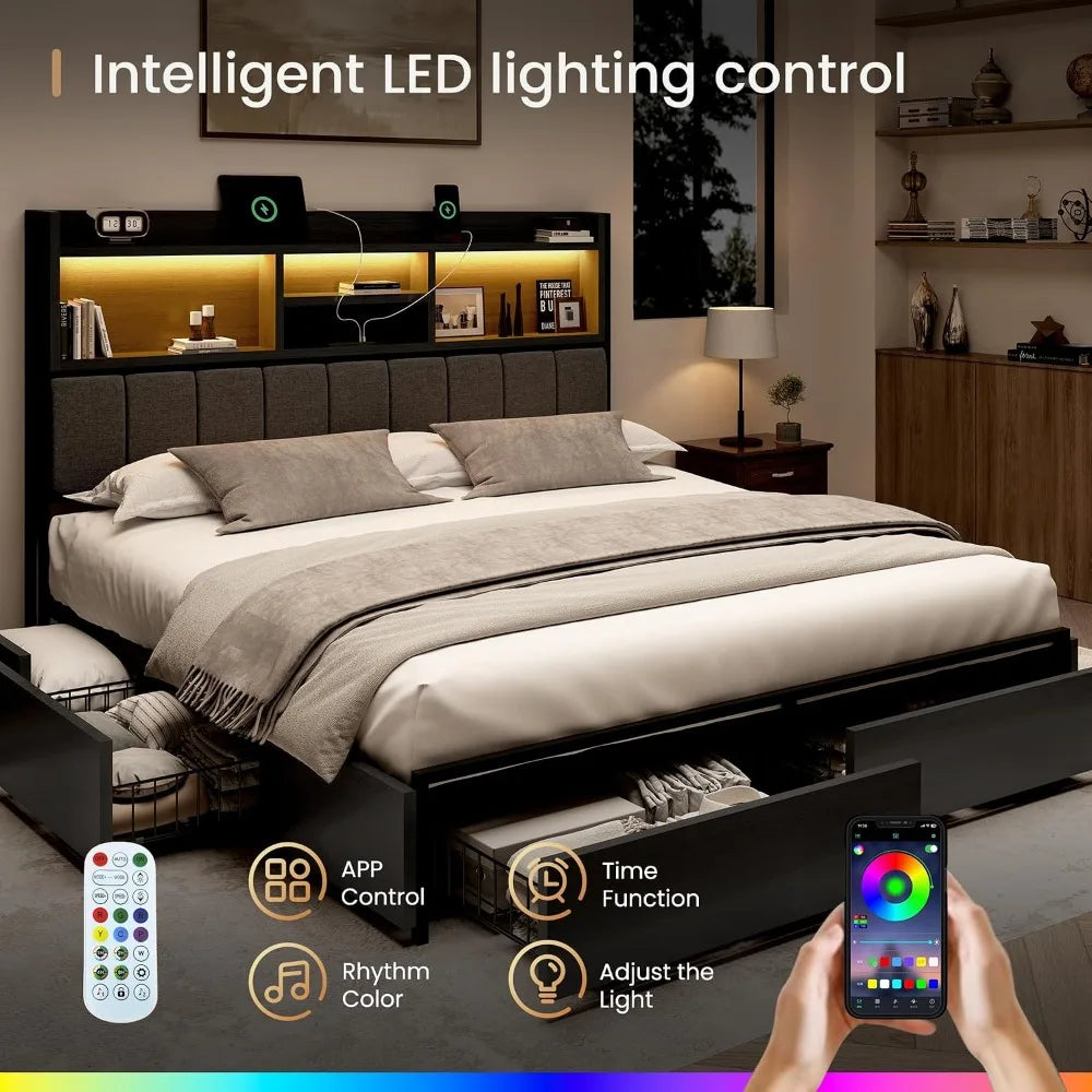 USB LED Bed Frame