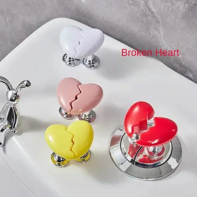Love Flush Heart Shaped Toilet Presser Nail Protector Decor