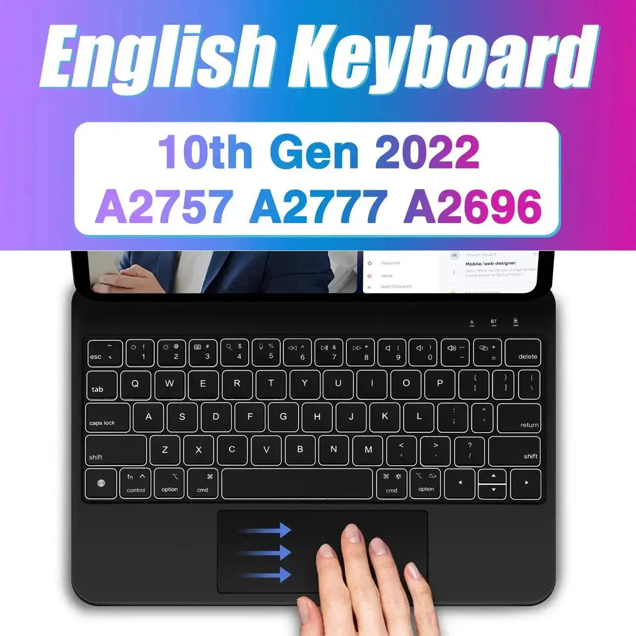 Backlight Magic Keyboard For iPad Pro 11 12.9 Air 4 5